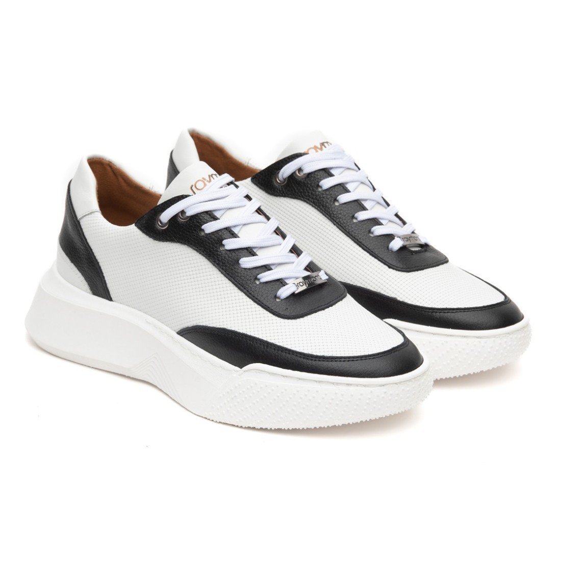 Δερμάτινα Sneakers RAYMONT 861 Black-White