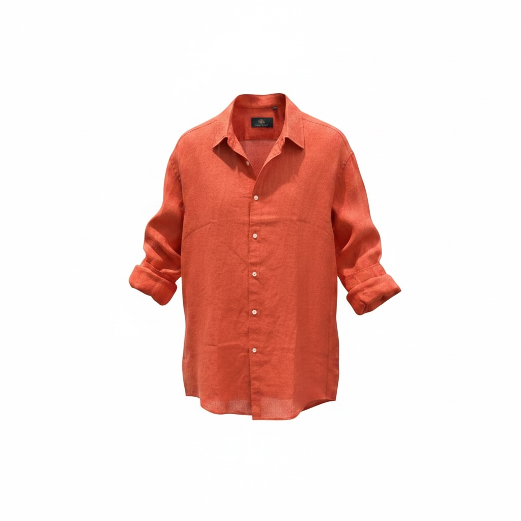 Λινό Πουκάμισο FRANK TAILOR-RT900/Rust Red