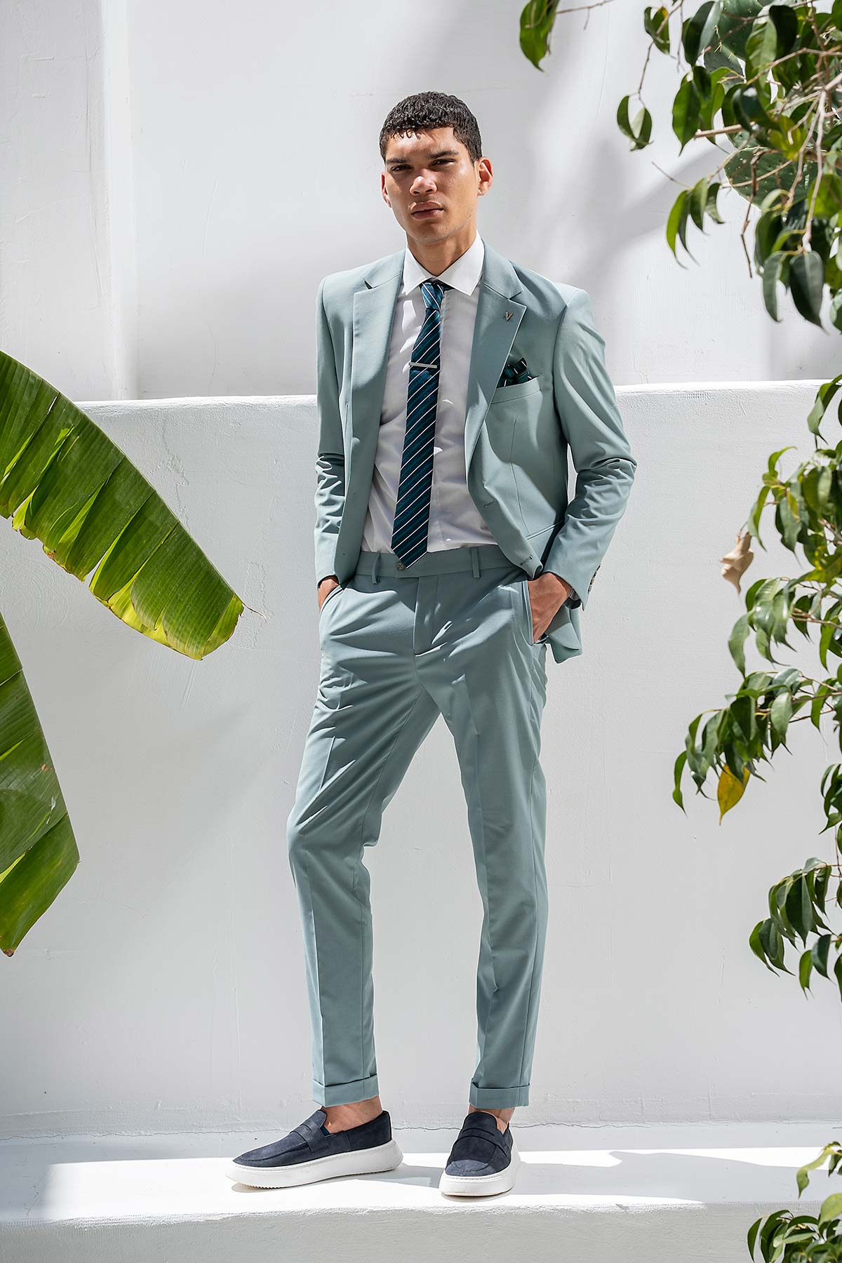 Ανδρικό Slim Fit Κοστούμι VITTORIO-DOLCE-Mint