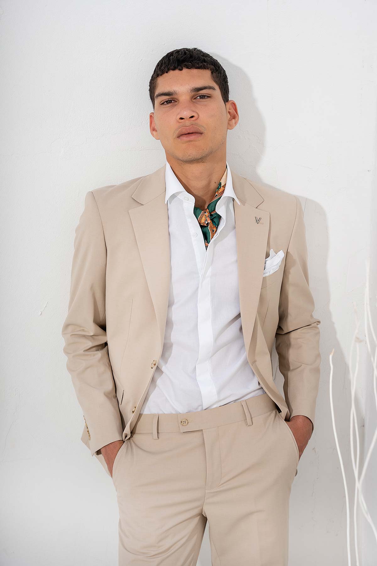 Ανδρικό Slim Fit Κοστούμι VITTORIO-DOLCE-Beige